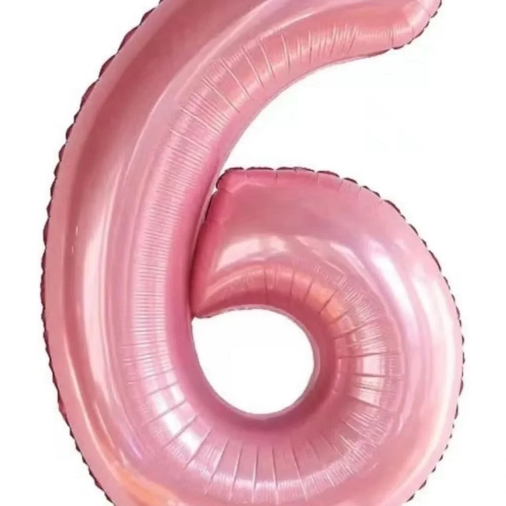 Pink and Gold Party Number 6 Balloon Decoration